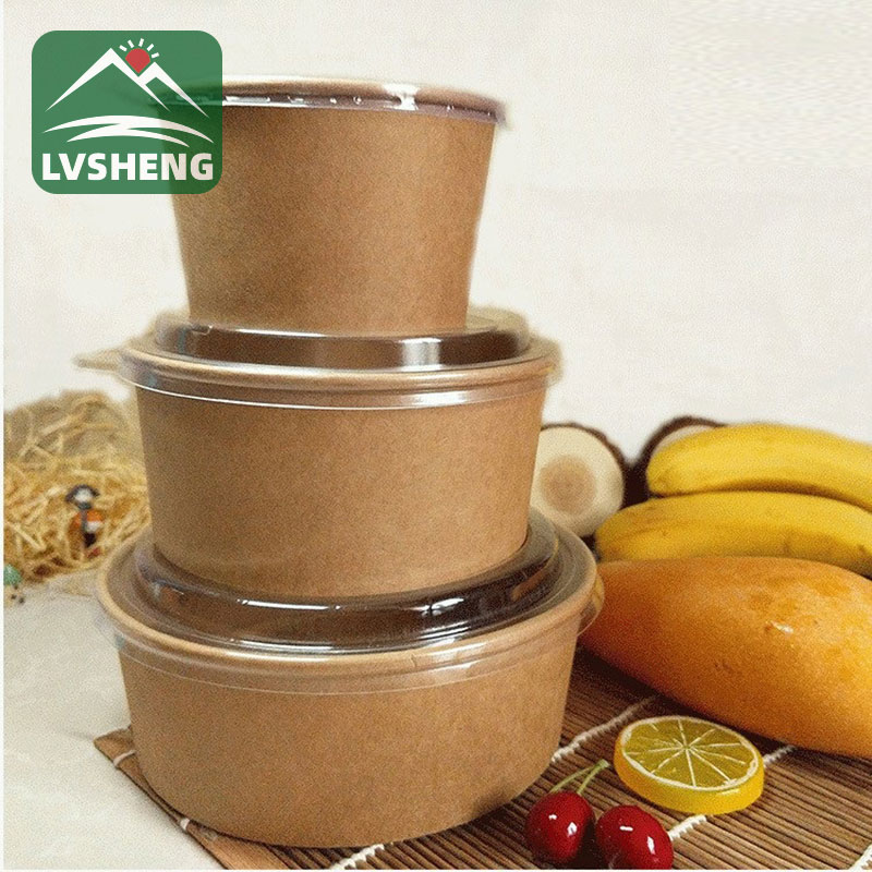 کاسه های کاغذی کرافت با درب